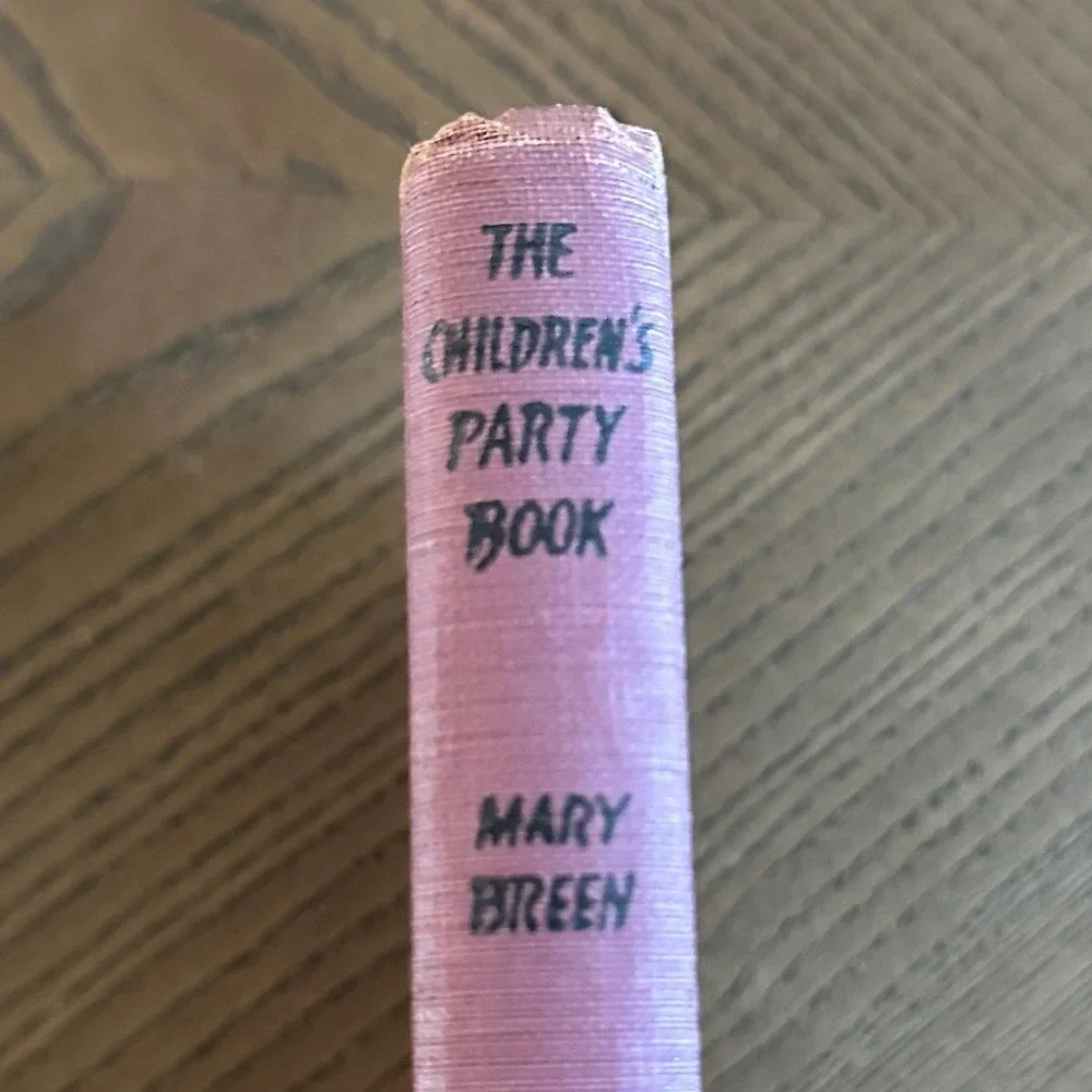 Childrens Party Book Mary Breen Vtg 1941 Hardcover Grosset Dunlap Illustrated